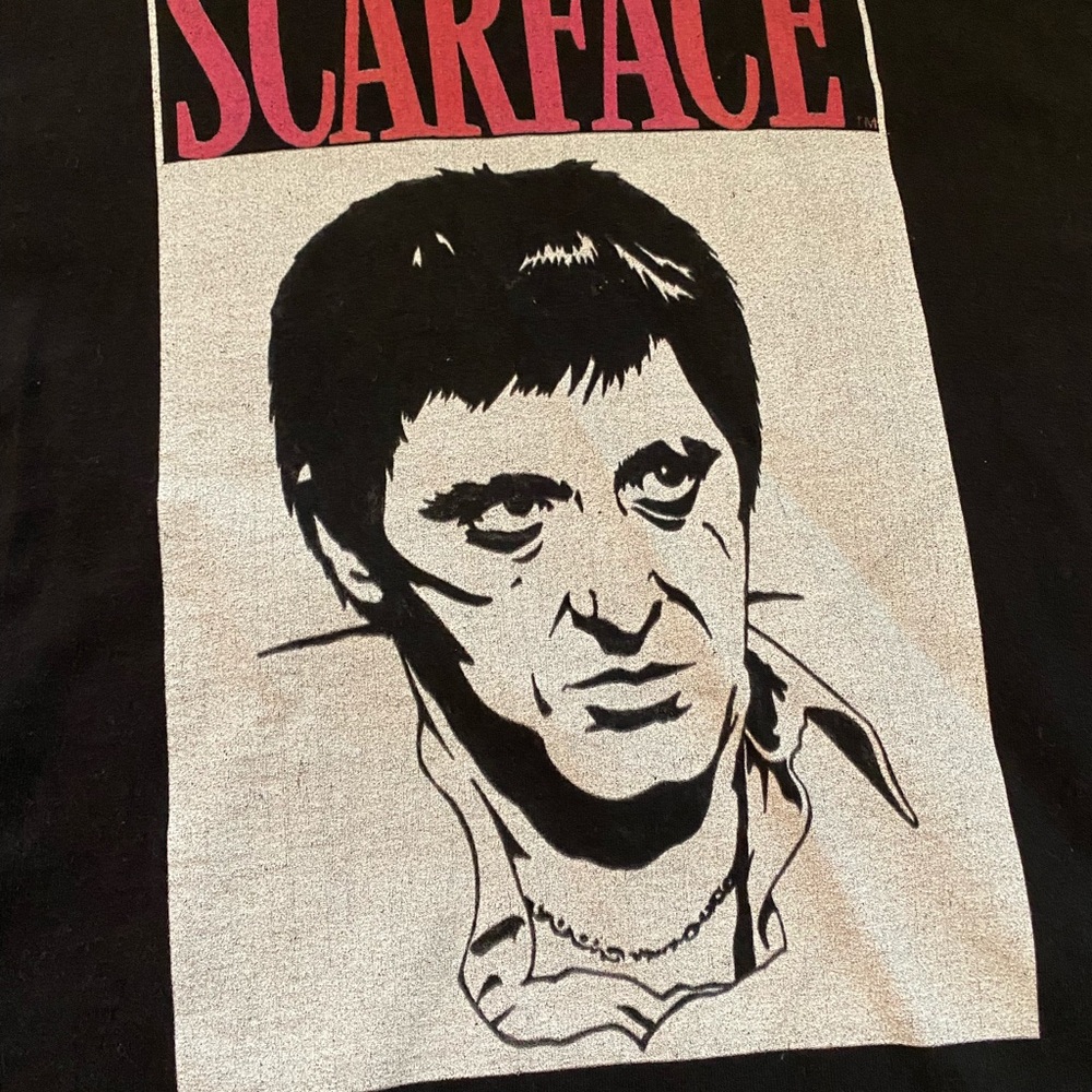URBAN OUTFITTERS - Men’s Scarface Tony Montana Tee, Black, Size Medium - Picture 2 of 3